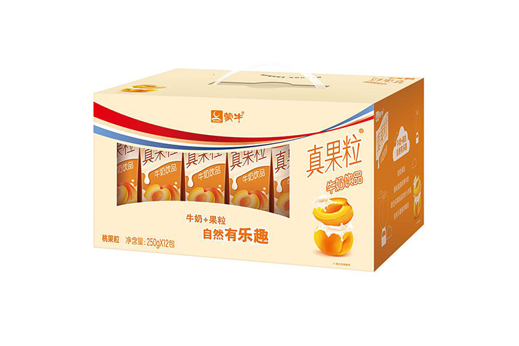 MENGNIU FRUIT GRANULES YELLOW PEACH FLAVOR YOGURT DRINK 250G 10BOTTLES